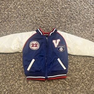 Blue and White Varsity Jacket